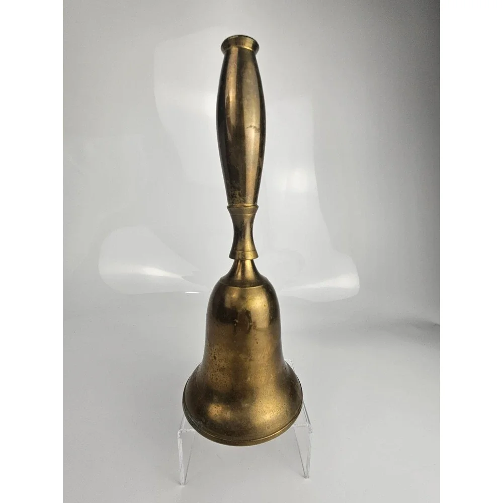 Large Solid Brass Hand Bell 11